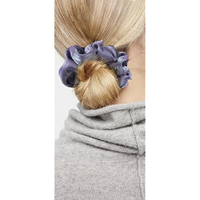 Women's Satin Silk Velvet Elastic Hair Holder (Pink) - Image 5